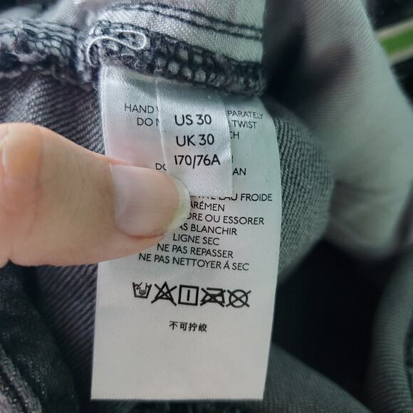 Anthropologie Pilcro Womens Crystal Beaded High-Rise Slim Straight Jeans Size 30 - Picture 7 of 9